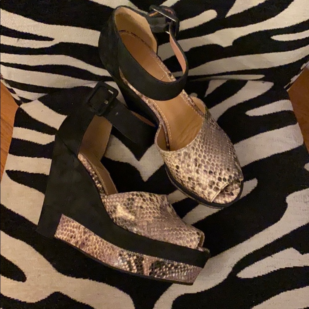 Bacon wedge shoes, snakeskin